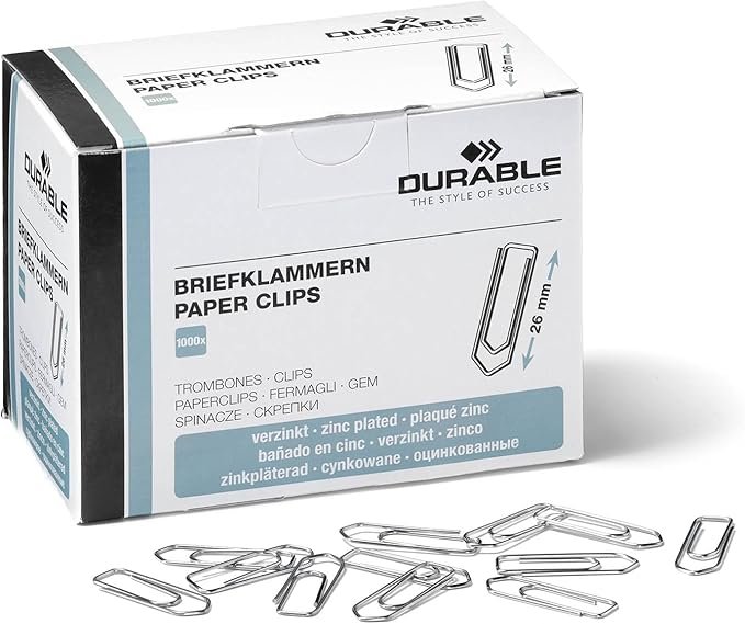 Durable paper clips, pack of 1000, galvanised - B003A69YB2 8 71Qcnq