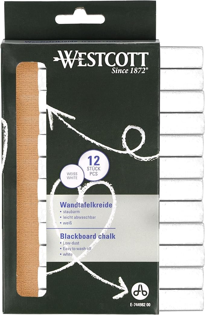 Westcott Chalk Pack of 12 White - B0CN9NPLXY 9 Westcott Chalk Pack of 12 White – B0CN9NPLXY